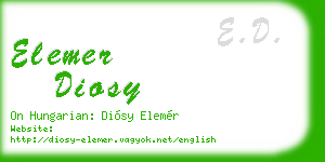 elemer diosy business card